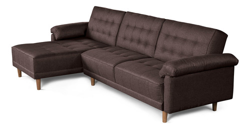 Sala Modular Landon Makora Beehive Memory Foam De Lino Color Chocolate