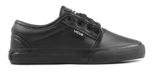 Zapatillas Vicus Folk Niños Cuero Pu Negro