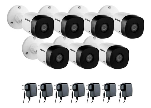 7 Câmeras De Segurança Vhl 1120 Bullet Intelbras Com Fontes
