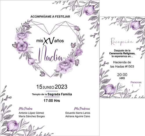 5 Invitaciones Mexicanas Xv Años+pases+sobre Celofán+sellos