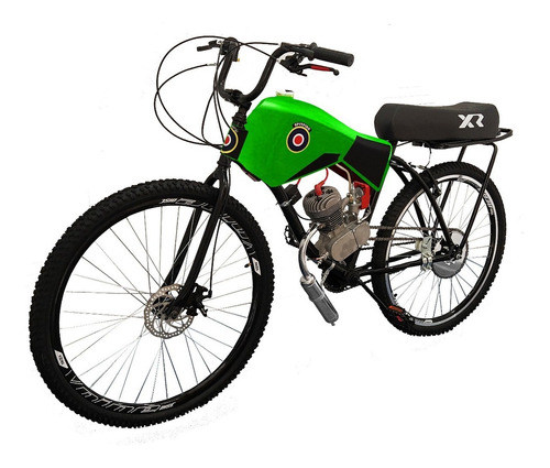 Bicicleta Motorizada 100cc Aro 29 Coroa 52 Spitfire Tractor Cor Verde Kawazaki