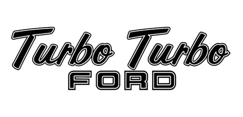 Kit Emblema Adesivo Ford F1000 Turbo Em Preto F10002 Fgc