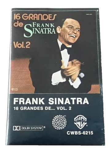 16 Grandes Vol. 2 Frank Sinatra Cassette 1983 Warner Mexico