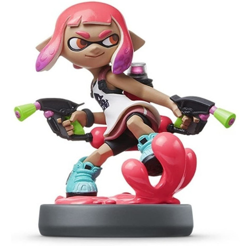 Inkling Girl Neon Pink Splatoon Amiibo