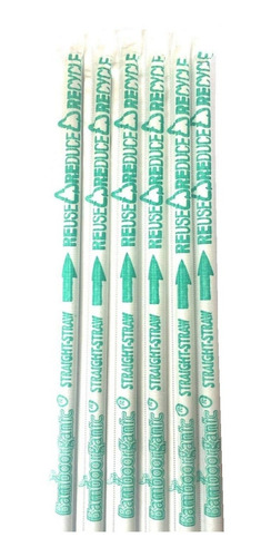 Imagen 2 de 5 de Popote Biodegradable Bamboorganic 2000 Popotes Biodegradable