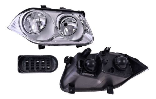 (par) Faros Manual F/crom P/halogeno Vw Jetta 2008 Depo