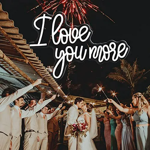 Neón I Love You More - Letrero Led Romántico Para Parejas