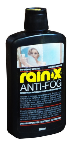 Imagen 1 de 2 de Rain X Anti-fog 200ml.