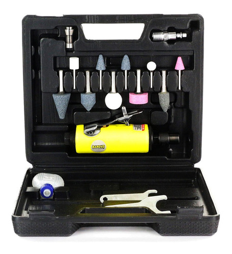 Kit Amoladora Recta Neumatica + Valija + Accesorios Barovo