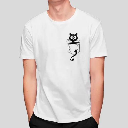Playera con gato en el bolsillo hotsell