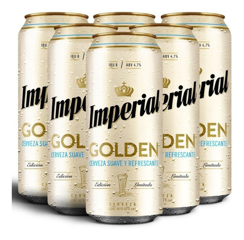 Cerveza Imperial Golden Lata 473ml Pack X6 - Fullescabio