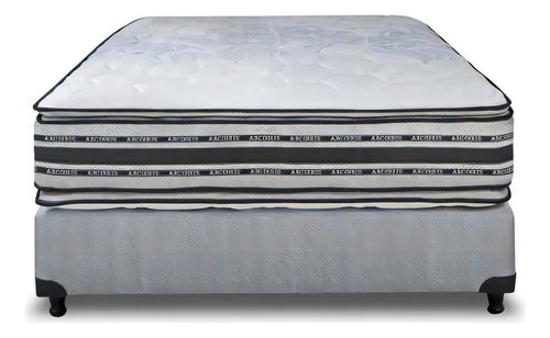 Arcoiris Resortes Pacific - Gris claro/Blanco - 2 plazas - 190 cm - 130 cm