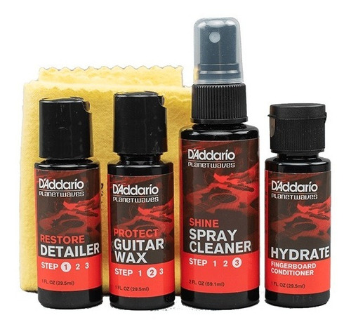 Kit Mantenimiento D'addario Pw-gcb-01 Guitarra Bajo Ukelele