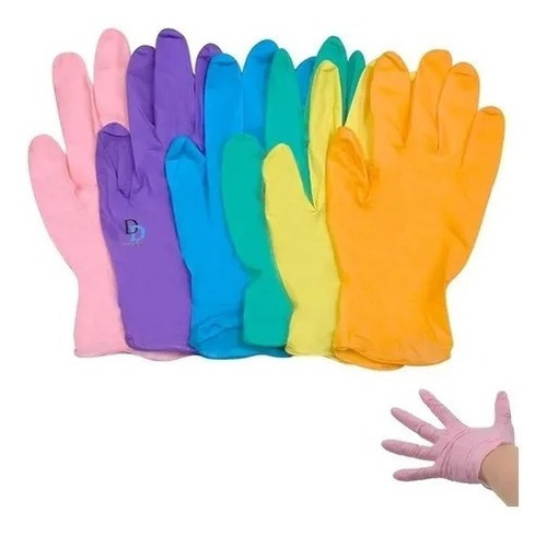 Guantes Descartables Color Surtido Talla Ch