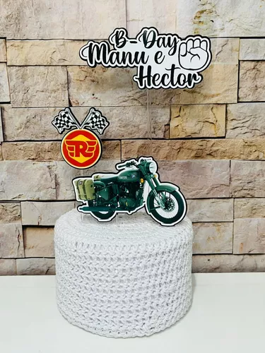 Topo De Bolo Personalizado Motociclista Moto