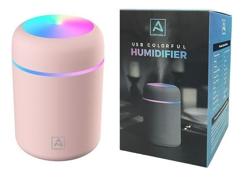 Humidificador Aromatizador Difusor Ultrasónico 300ml Usb Rgb Color Rosa Pálido