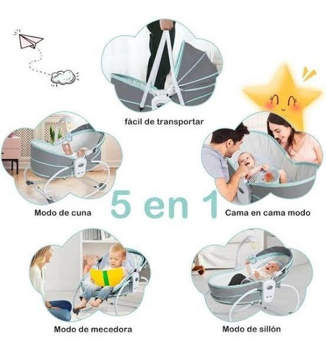 Silla Mecedora 5 En 1 Musical Para Recien Nacido Nuevos