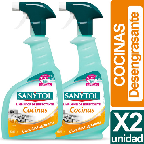 Sanytol Limpiador Desinfectante Cocina Pack 2 Unidad 500ml