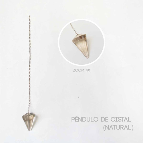 Pendulo De Cristal Natural + 7 Pedras Dos Chakras