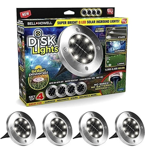 Luces De Disco De Lujo Por Bell+howell Super Bright 8-led B.