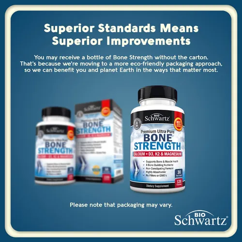 Suplemento Bone Strength Bioschwartz Con Calcio D3 K2 120 Ca