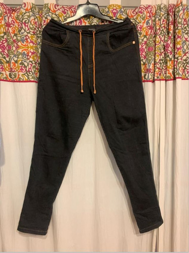 Jean Jogger Negro Mirta Armesto Talle 40 Semi Elastizado