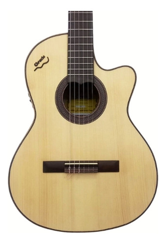 Guitarra Electro Criolla Clasica Gracia Cc Fishman Color Media Caja