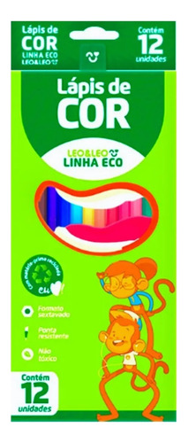 Lápis De Cores Vivas 12 Cores Atacado