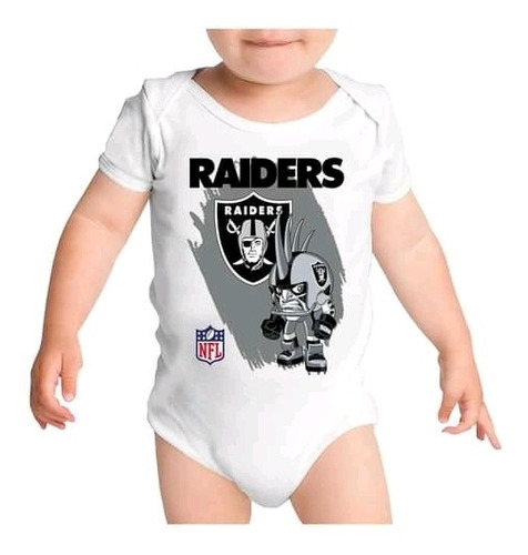 Pañalero Personalizado Raiders Nfl Bebé Fútbol Americano