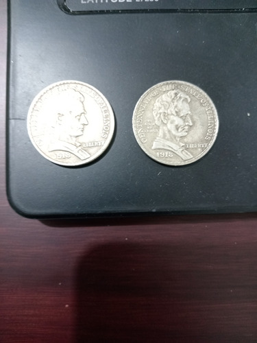 Moneda Medio Dollar Lincon De 1918 Commemorativa Plata .720 