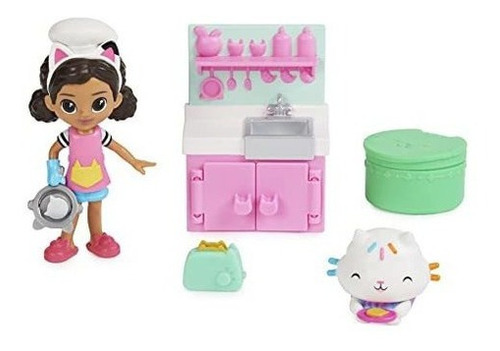 Gabby's Dollhouse Lunch And Munch Kitchen Set Con 2 Figuras