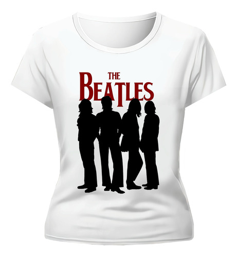 Remera The Beatles Multicolor Diseño Exclusivo Dama