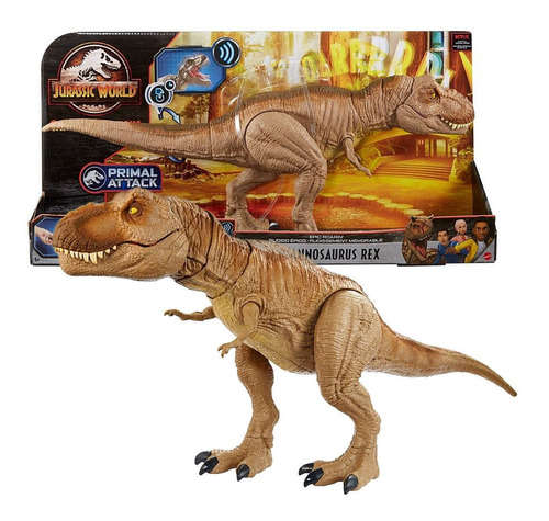 Dinossauro Tiranossauro Rex Rugido - Jurassic World Mattel