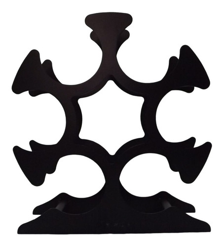 Adega de Mesa em Metal 07 Garrafas All Style Cor Preto