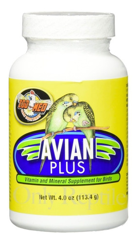 Avian Plus Zoomed 4oz Vitaminas Y Minerales Para Aves