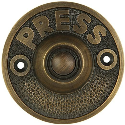 A29 03 - Botón De Pulsador, Bronce