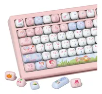 Comprar Hitime Pink Linte Keycaps - Mog Keycaps Set, Pbt Keycaps Dye