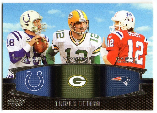 2011 Topps Triple Combo Manning Aaron Rodgers Tom Brady