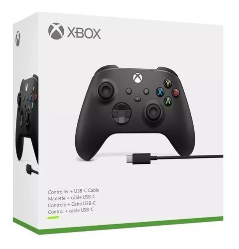 Control joystick inalámbrico Microsoft Xbox Xbox Series X|S Controller + USB-C cable carbon black
