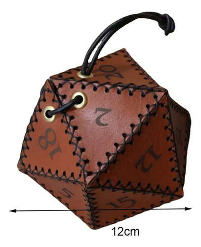 Bolsa De Cuero Para Dados D20, Monedero, Bolsa De Cuero Con
