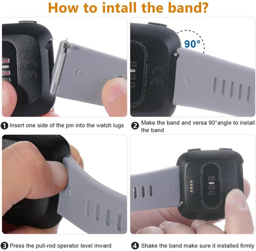 Imagen 8 de 9 de 3 Mallas Para Reloj Fitbit Versa / Versa 2 / Talle Large