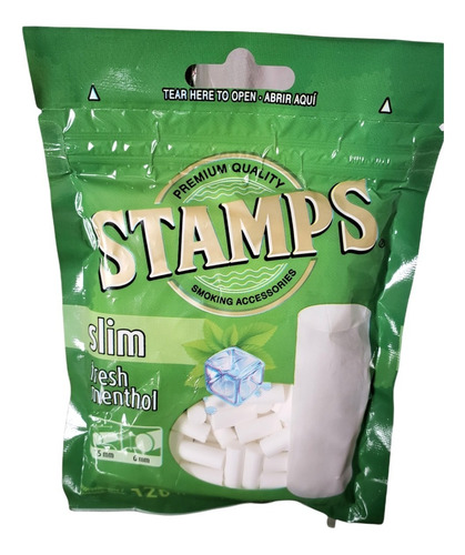 Filtro Stamps Menthol Slim X 120 Unidades Para Armar