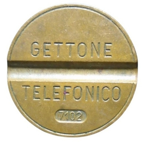 Ficha Token Telefónica Italiana 7102 1971 Febrero  I3r#1