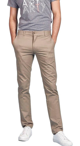 Pantalon Gabardina Hombre Equus Chino Praga Tostado