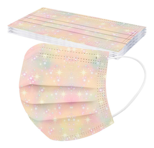 J 50pcs Mascarilla Niños Tie-dye Ab2870 Gradiente Tres Capas
