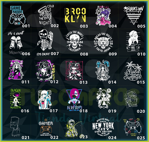 Camisetas Estampadas 100% Algodón Diseño:  Zombie Nick