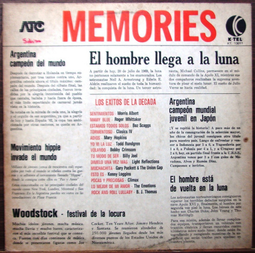 Varios - Memories - Lp Año 1981 - Billy Joel, Climax, Scaggs