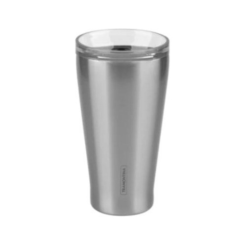 Vaso Térmico Con Tapa 550ml Acero Inox  Exata Gri Tramontina