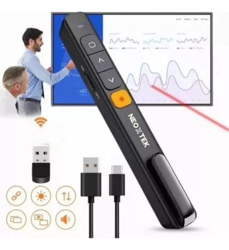Caneta Laser Power Point Controle Sem Fio Apresentador Slide