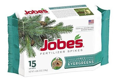 Jobe 01661 Evergreen Fertilizante Spikes, 15.